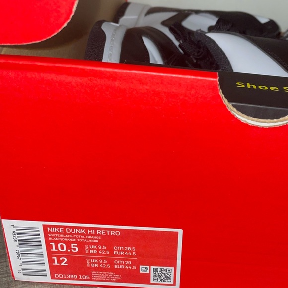 Men’s Nike Panda Dunks Hi Retro 10.5 - Picture 5 of 5